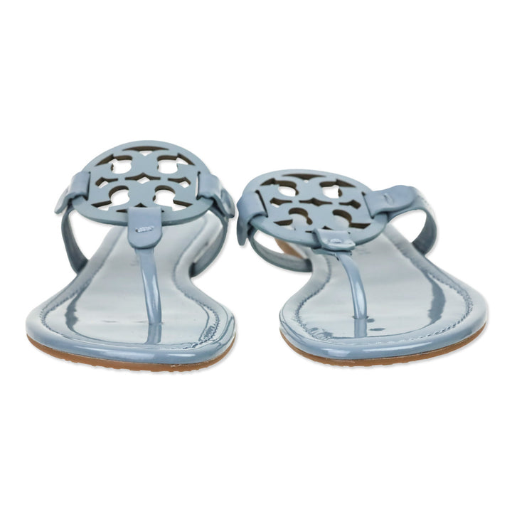 Tory Burch Blue Calla Patent Leather Miller Sandal
