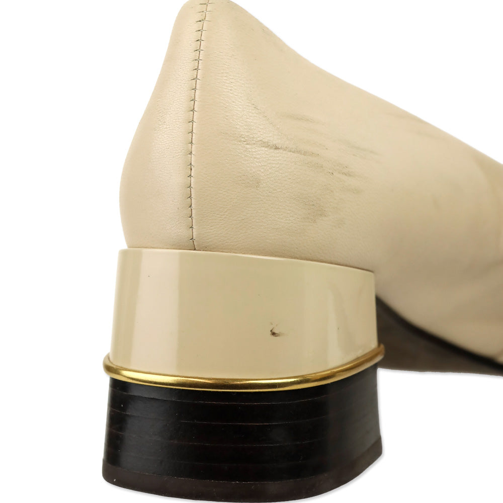 Tory Burch Brie/Sunflower Multi Logo Kiltie Loafer Pumps