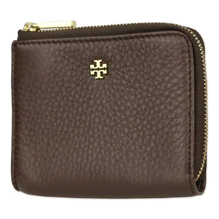 Tory Burch Brown Carter Zip Coin Case With Key Ring