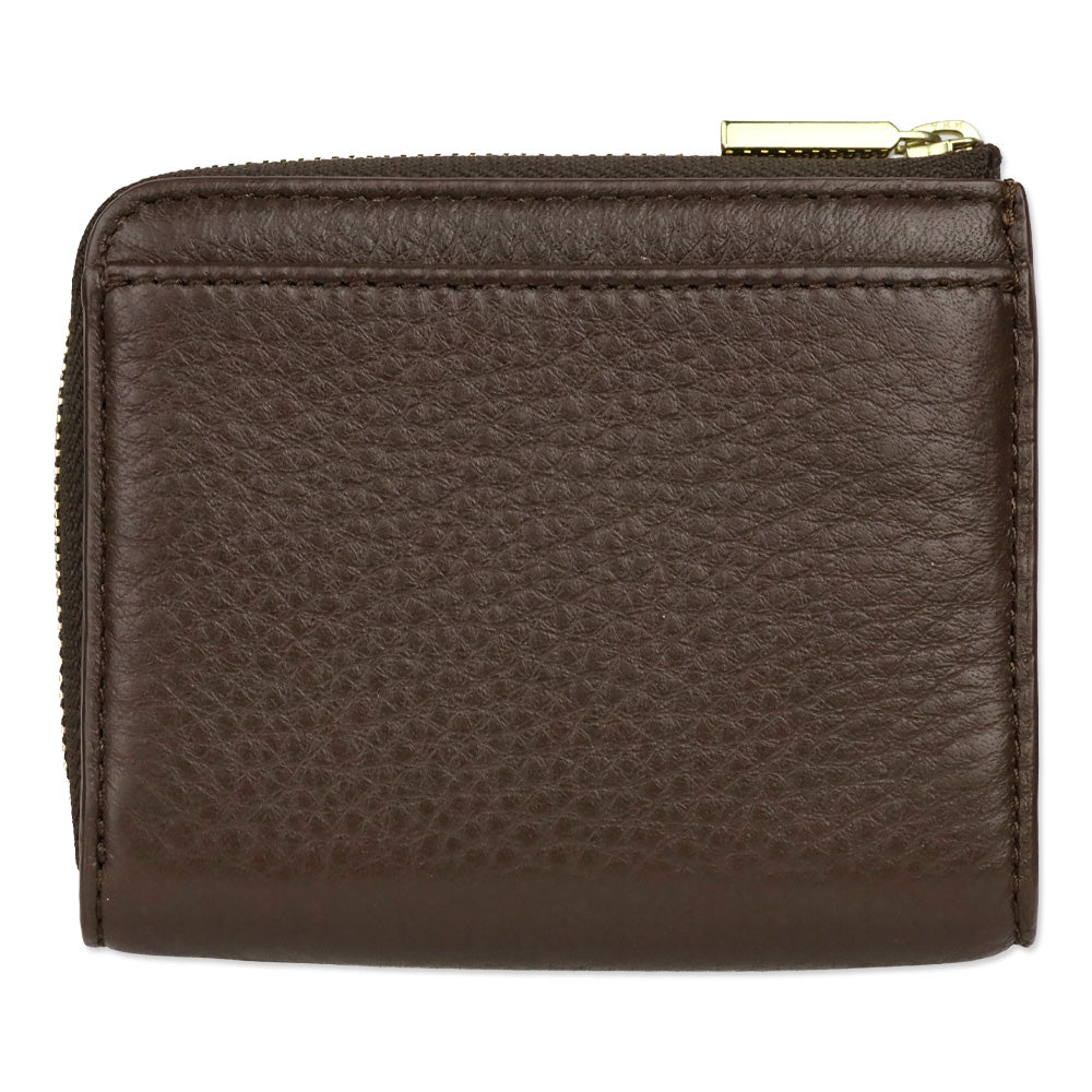 Tory Burch Brown Carter Zip Coin Case With Key Ring
