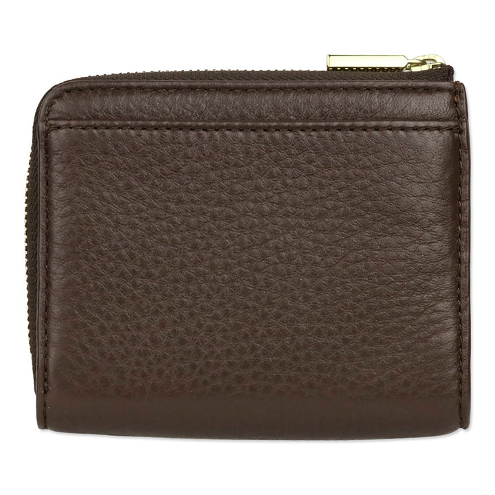Tory Burch Brown Carter Zip Coin Case With Key Ring