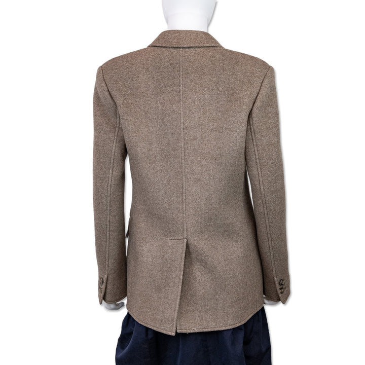 Tory Burch Brown Double-Faced Wool Blazer