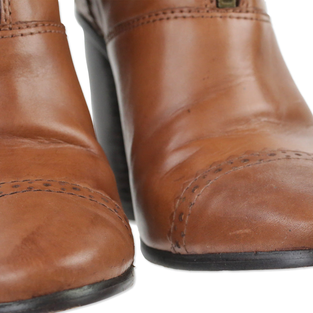 Tory Burch Brown Leather Huxley Tassel Boots