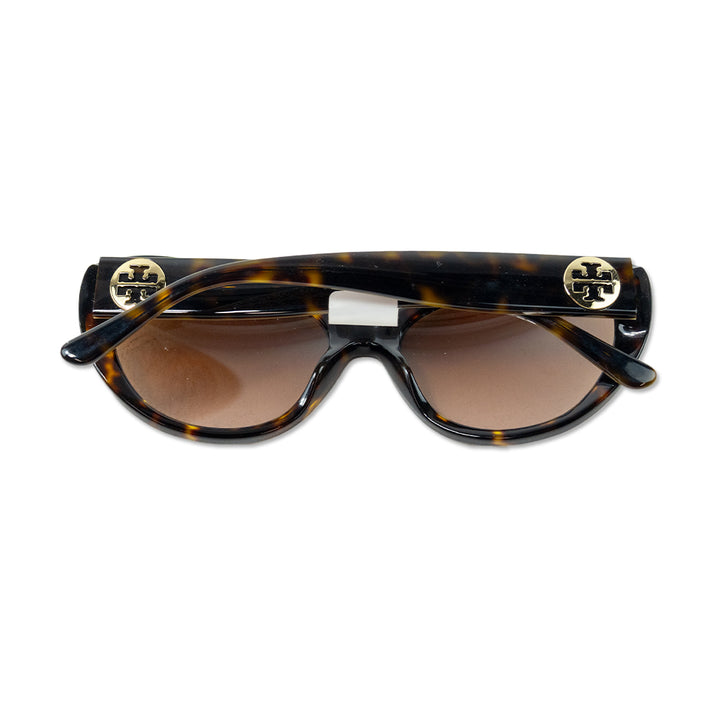 Tory Burch Tortoise Shell Oval Frame Sunglasses