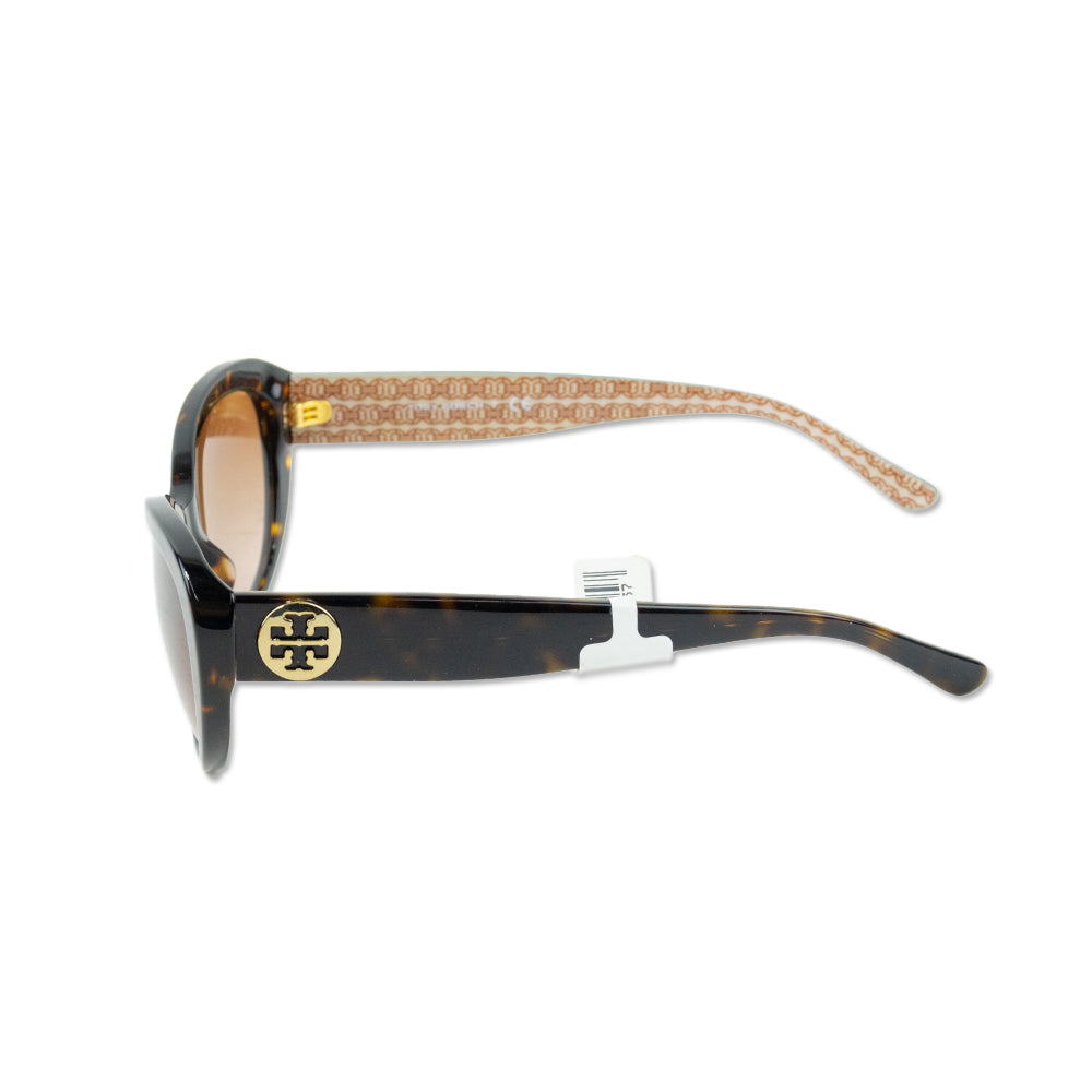 Tory Burch Tortoise Shell Oval Frame Sunglasses