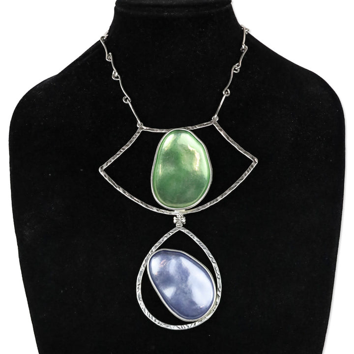 Tory Burch Brutalist Pebble Statement Necklace