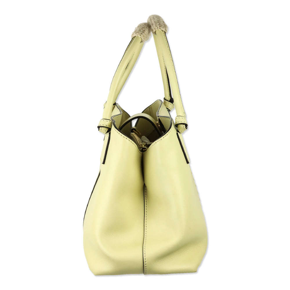 Tory Burch Buttermilk Leather McGraw Smooth Satchel