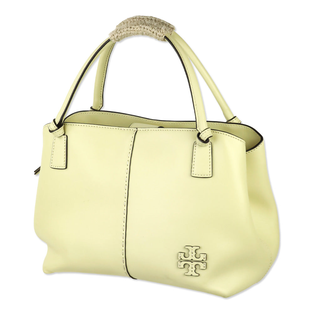 Tory Burch Buttermilk Leather McGraw Smooth Satchel