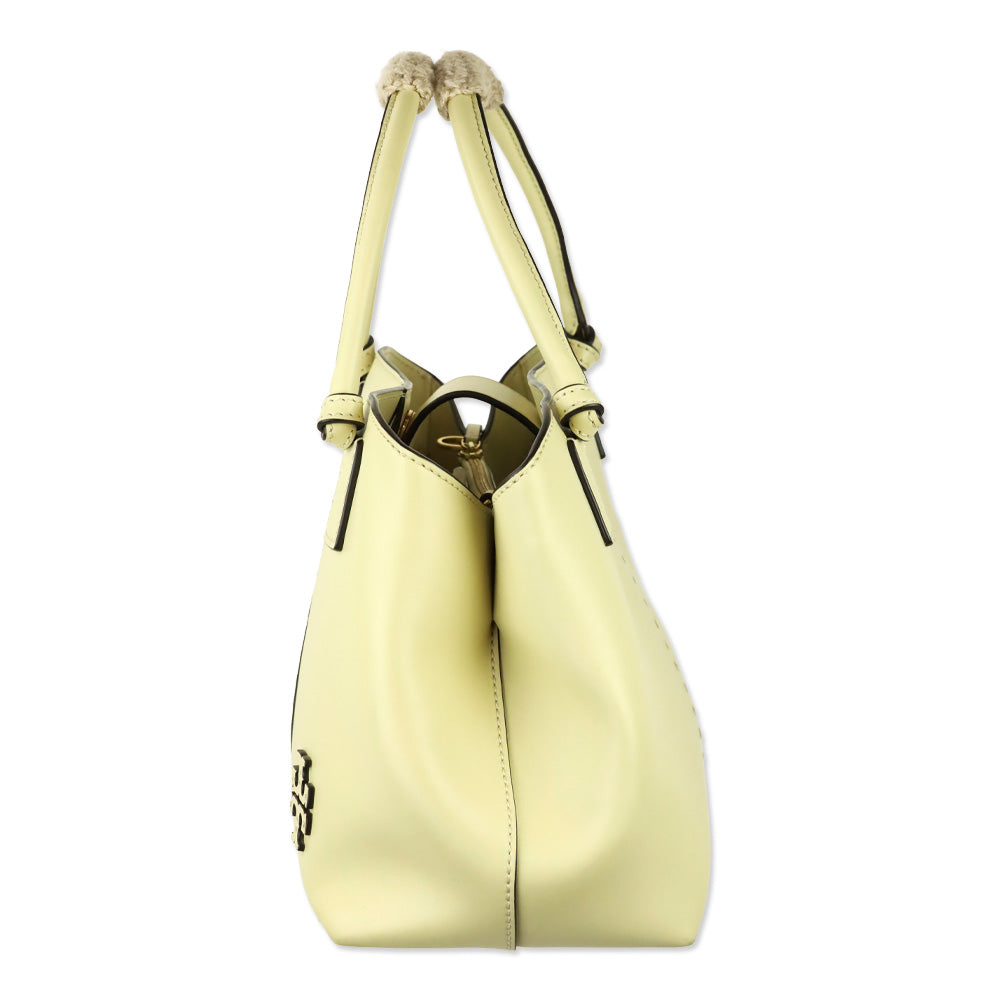 Tory Burch Buttermilk Leather McGraw Smooth Satchel