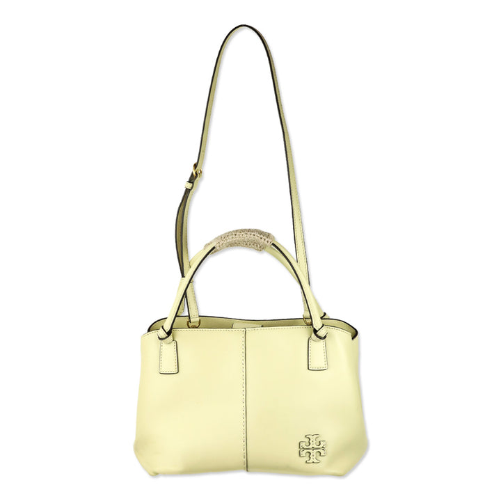 Tory Burch Buttermilk Leather McGraw Smooth Satchel