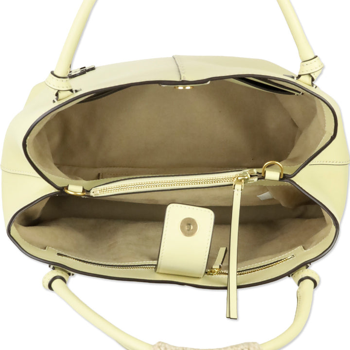 Tory Burch Buttermilk Leather McGraw Smooth Satchel