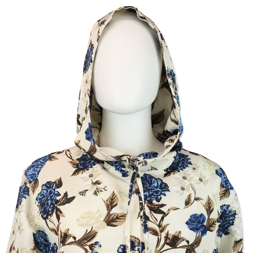 Tory Burch Caramel Mixed Floral Print Windbreaker