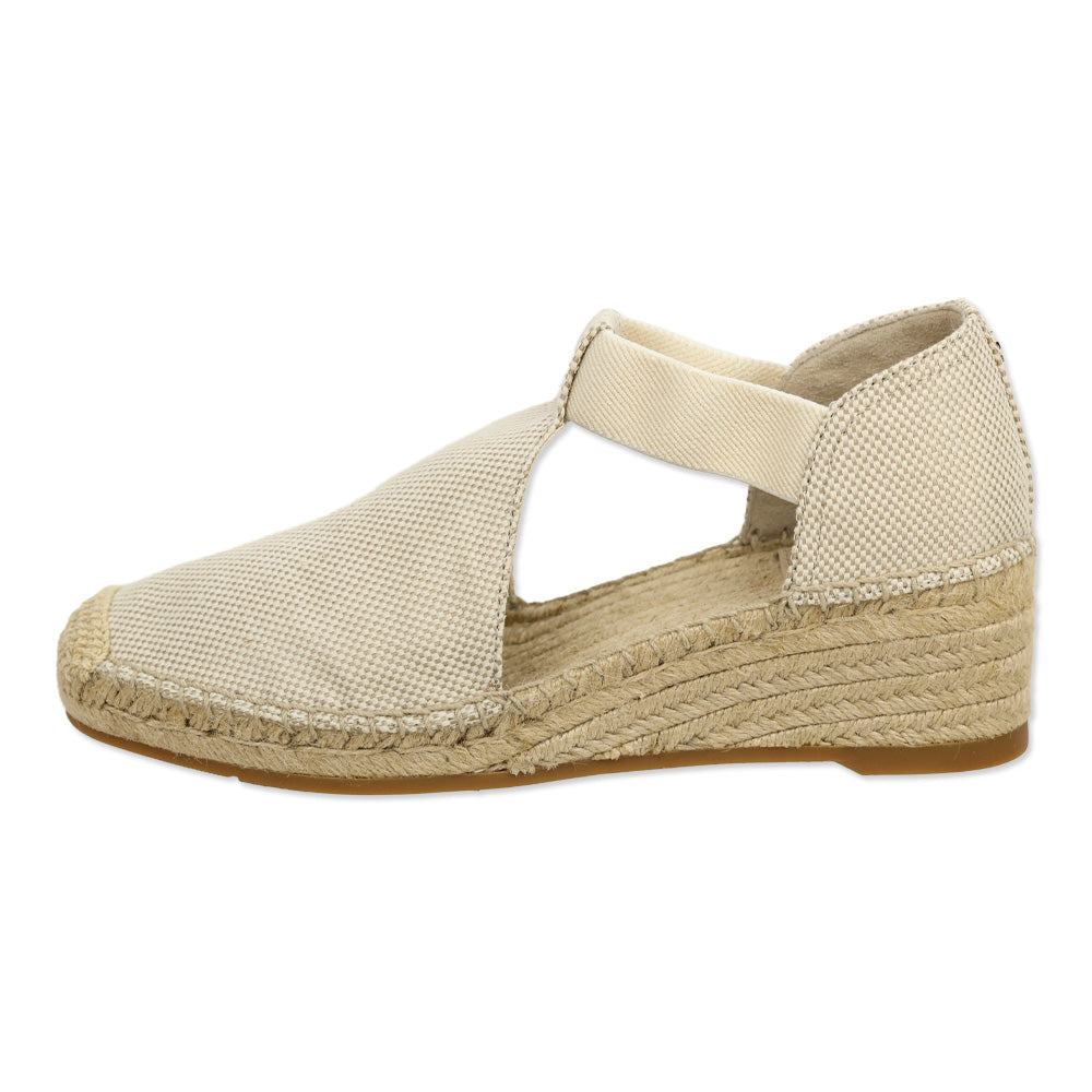 Tory Burch Catalina 3 50MM Beige Canvas/Elastic Wedge Espadrille