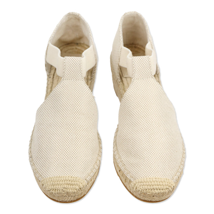 Tory Burch Catalina 3 50MM Beige Canvas/Elastic Wedge Espadrille