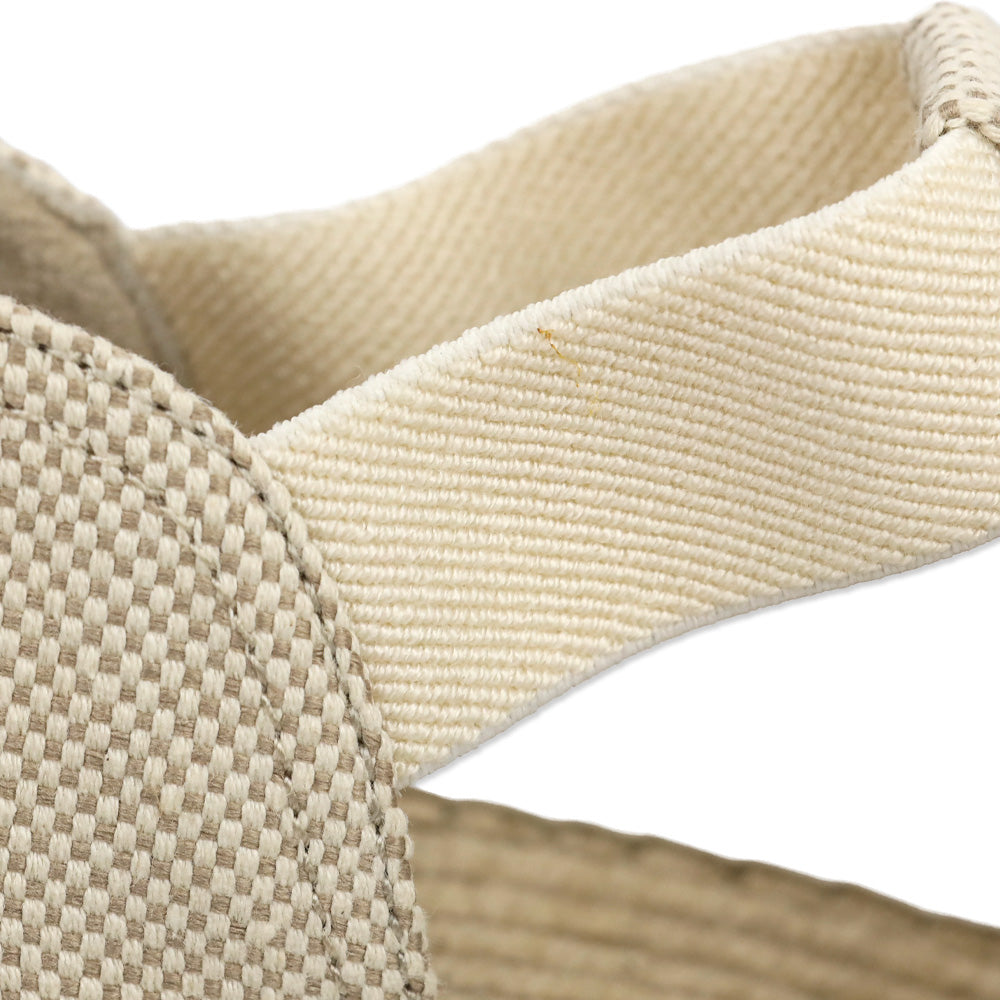 Tory Burch Catalina 3 50MM Beige Canvas/Elastic Wedge Espadrille