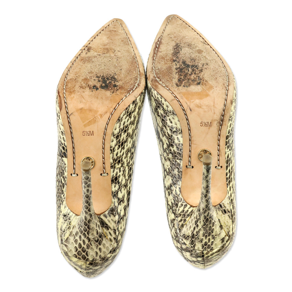 Tory Burch Cecilia Python Snakeskin Pumps