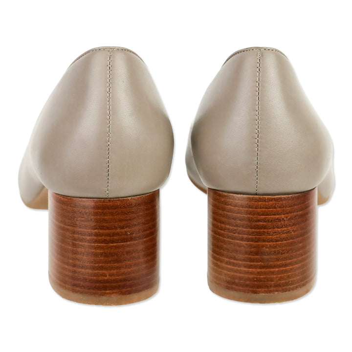 Tory Burch Claire 50mm French Gray Calf Leather Pumps