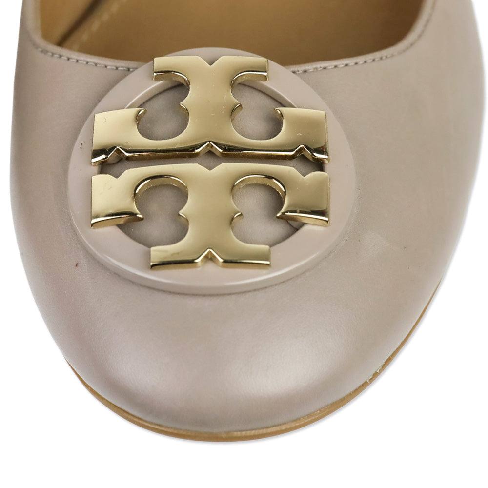 Tory Burch Claire 50mm French Gray Calf Leather Pumps