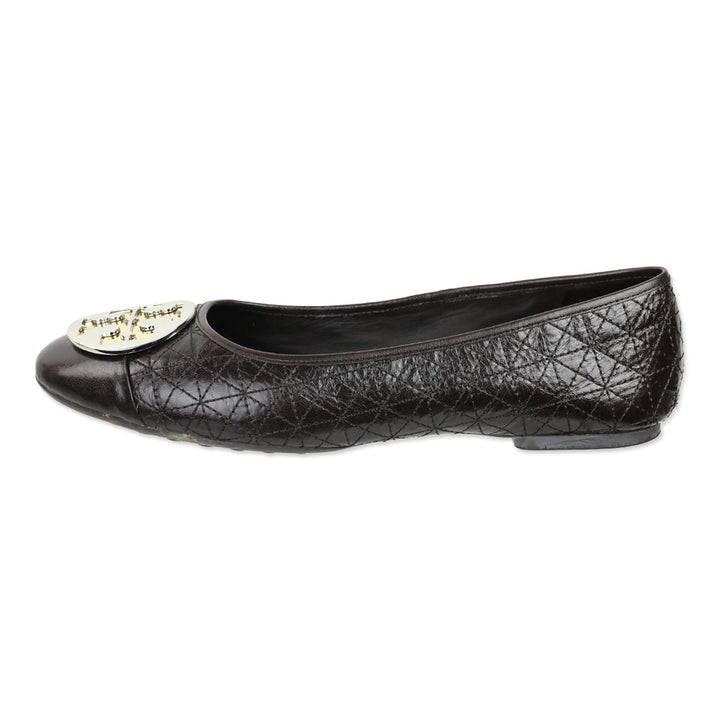 Tory Burch Claire Coco Quilted Leather Ballerina Flats