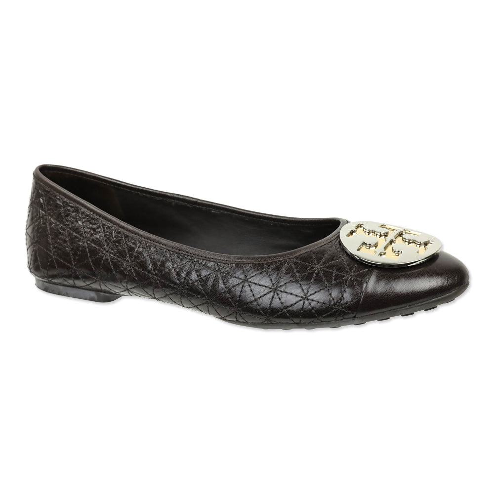 Tory Burch Claire Coco Quilted Leather Ballerina Flats