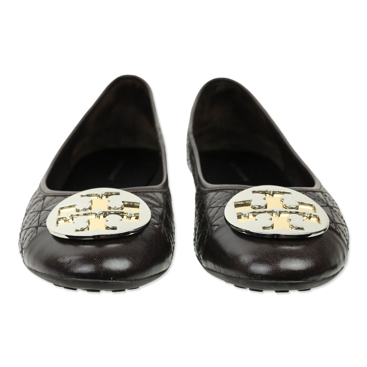 Tory Burch Claire Coco Quilted Leather Ballerina Flats