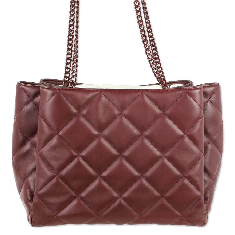 Tory Burch Claret Willa Soft Quilt Tote