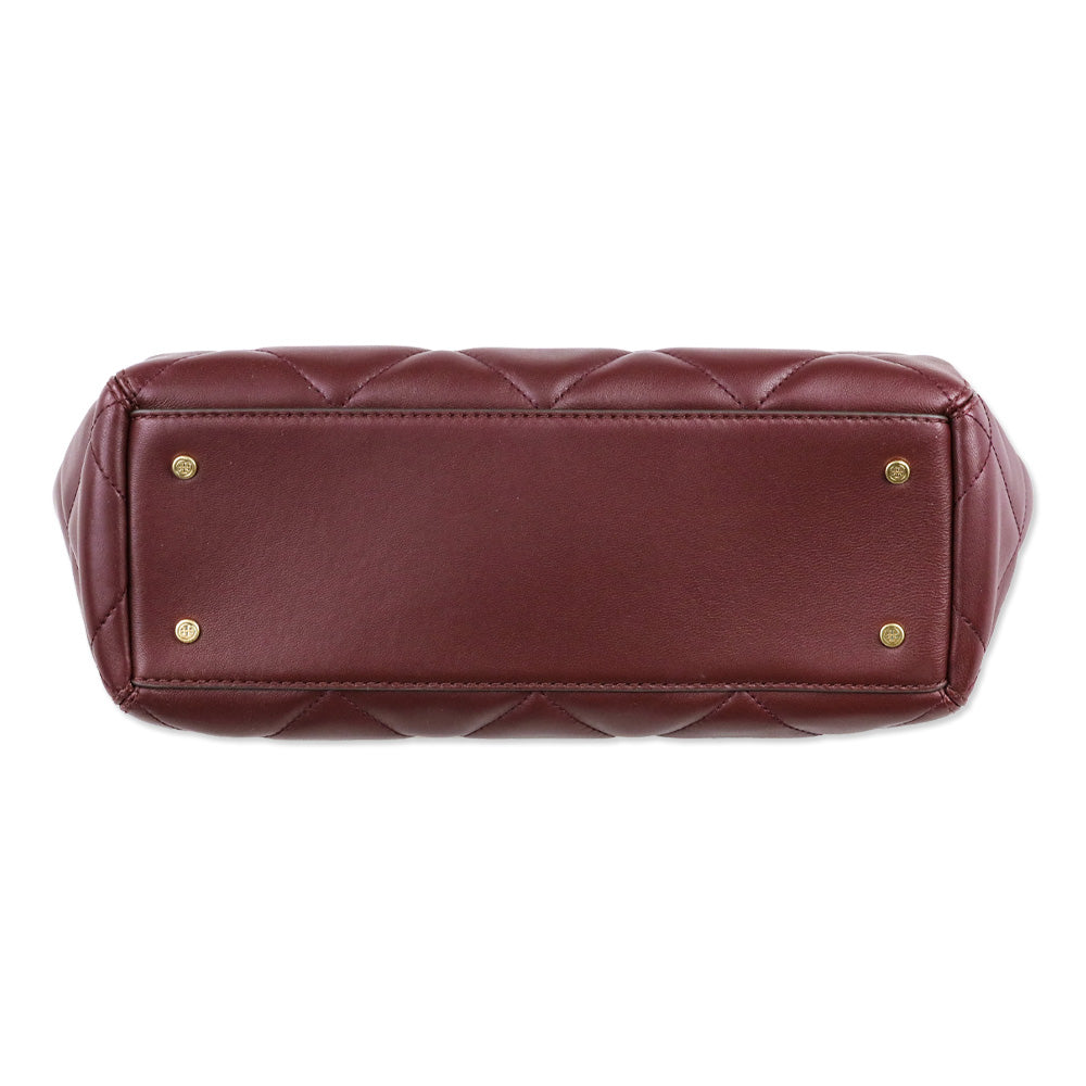 Tory Burch Claret Willa Soft Quilt Tote