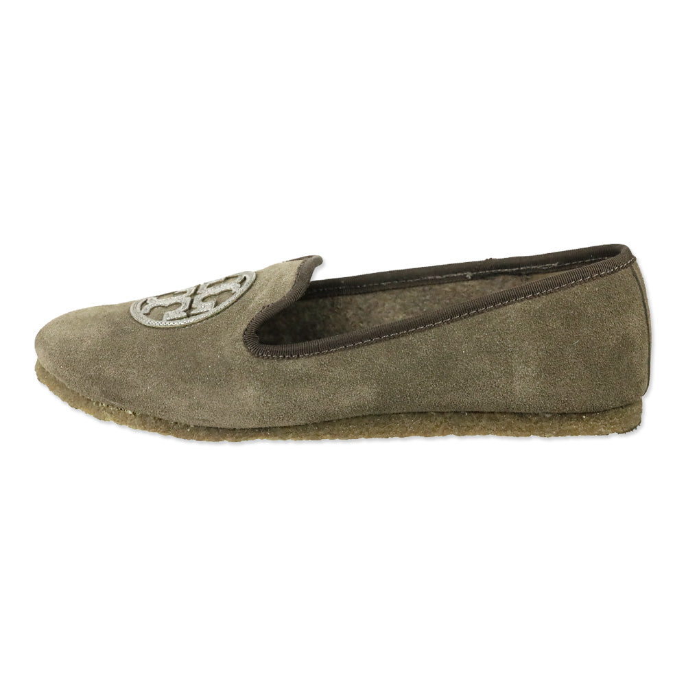 Tory Burch Elephant/Pewter Suede Billy Slipper