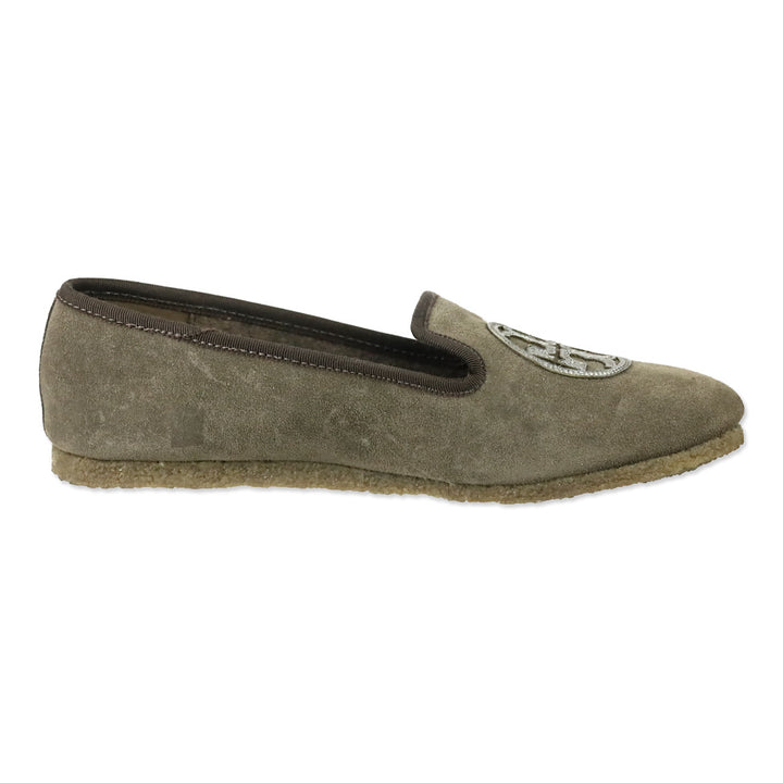 Tory Burch Elephant/Pewter Suede Billy Slipper