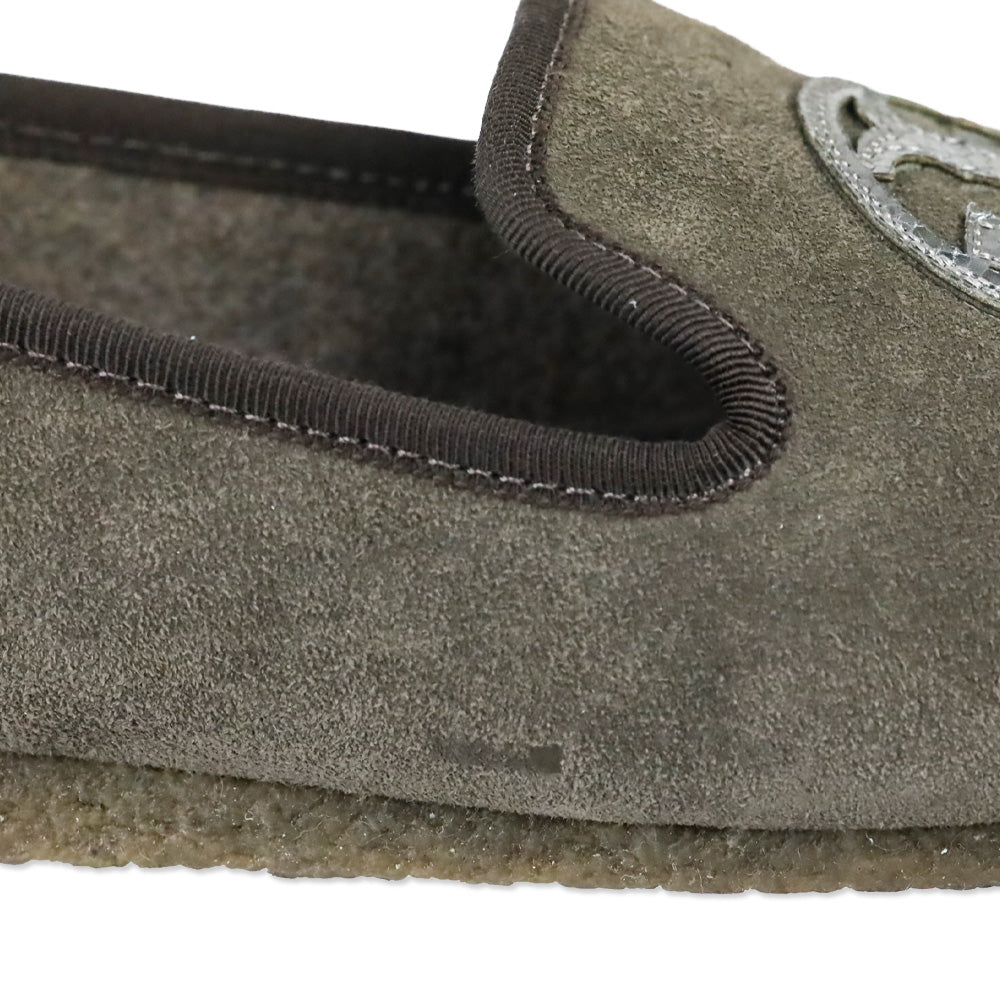 Tory Burch Elephant/Pewter Suede Billy Slipper