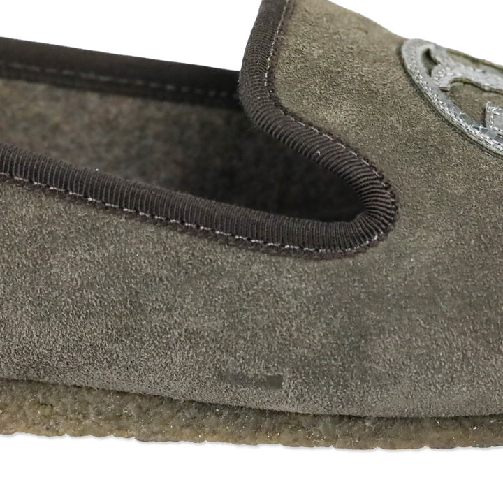 Tory Burch Elephant/Pewter Suede Billy Slipper
