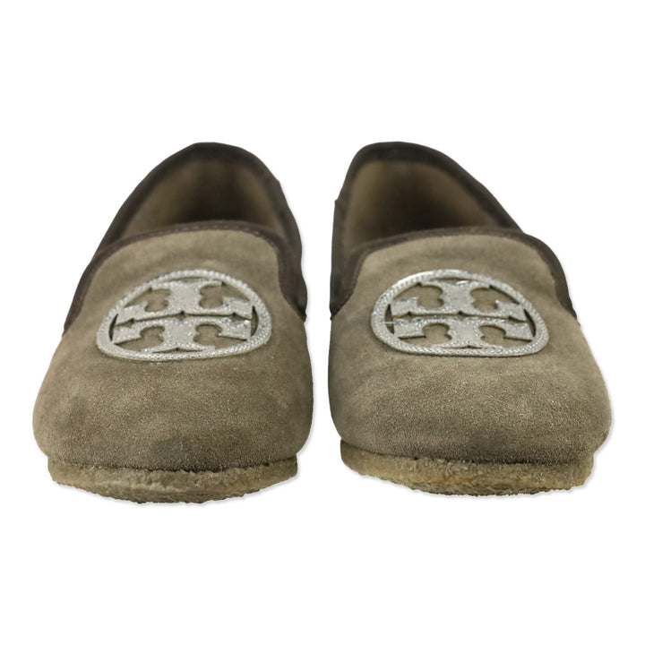 Tory Burch Elephant/Pewter Suede Billy Slipper