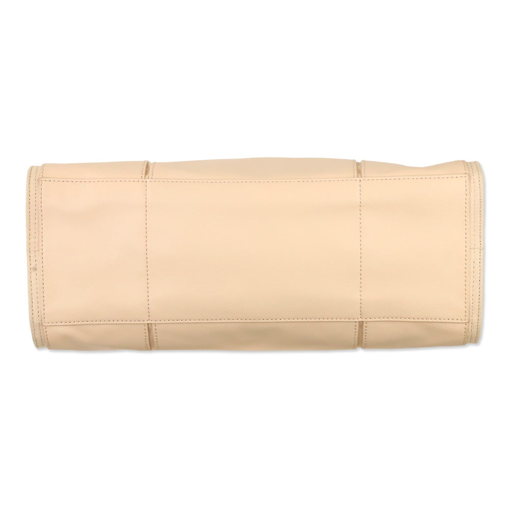 Tory Burch Ella Pink Leather and Canvas Large Tote Bag