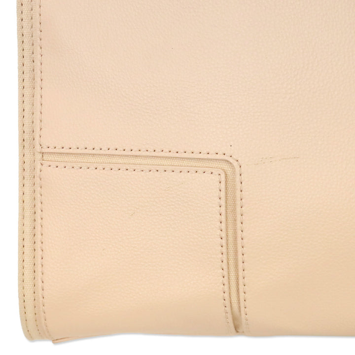 Tory Burch Ella Pink Leather and Canvas Large Tote Bag