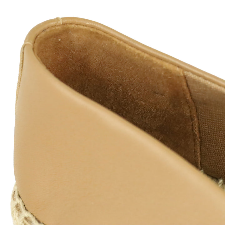 Tory Burch Everly Tiramisu Leather Espadrille