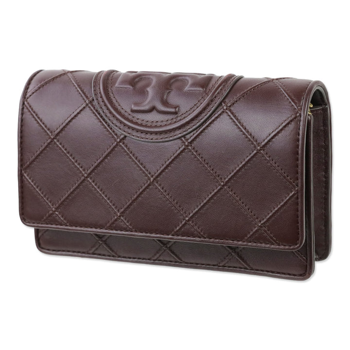 Tory Burch Fleming Burgundy Soft Leather Crossbody