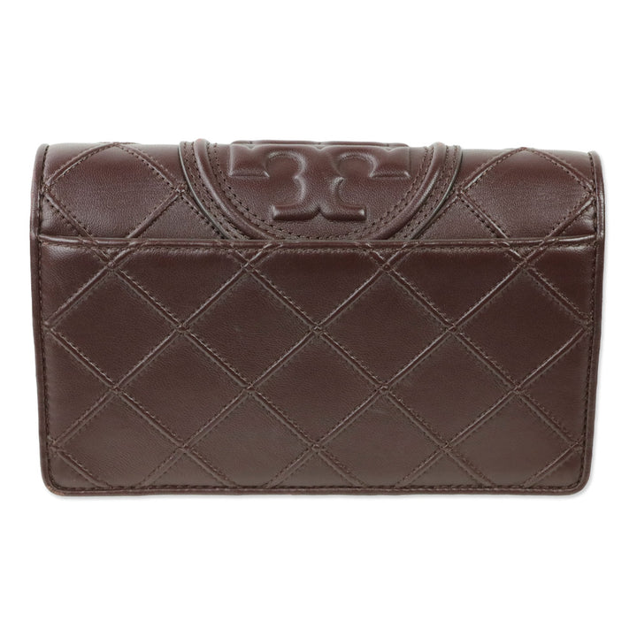 Tory Burch Fleming Burgundy Soft Leather Crossbody