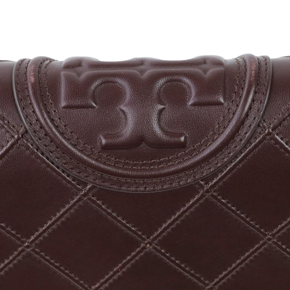 Tory Burch Fleming Burgundy Soft Leather Crossbody