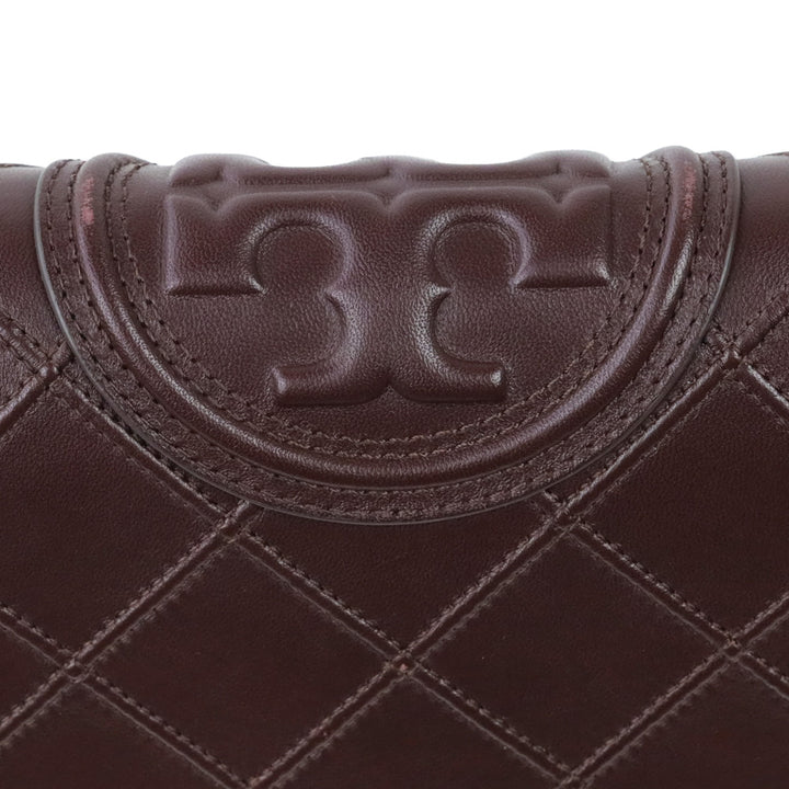 Tory Burch Fleming Burgundy Soft Leather Crossbody