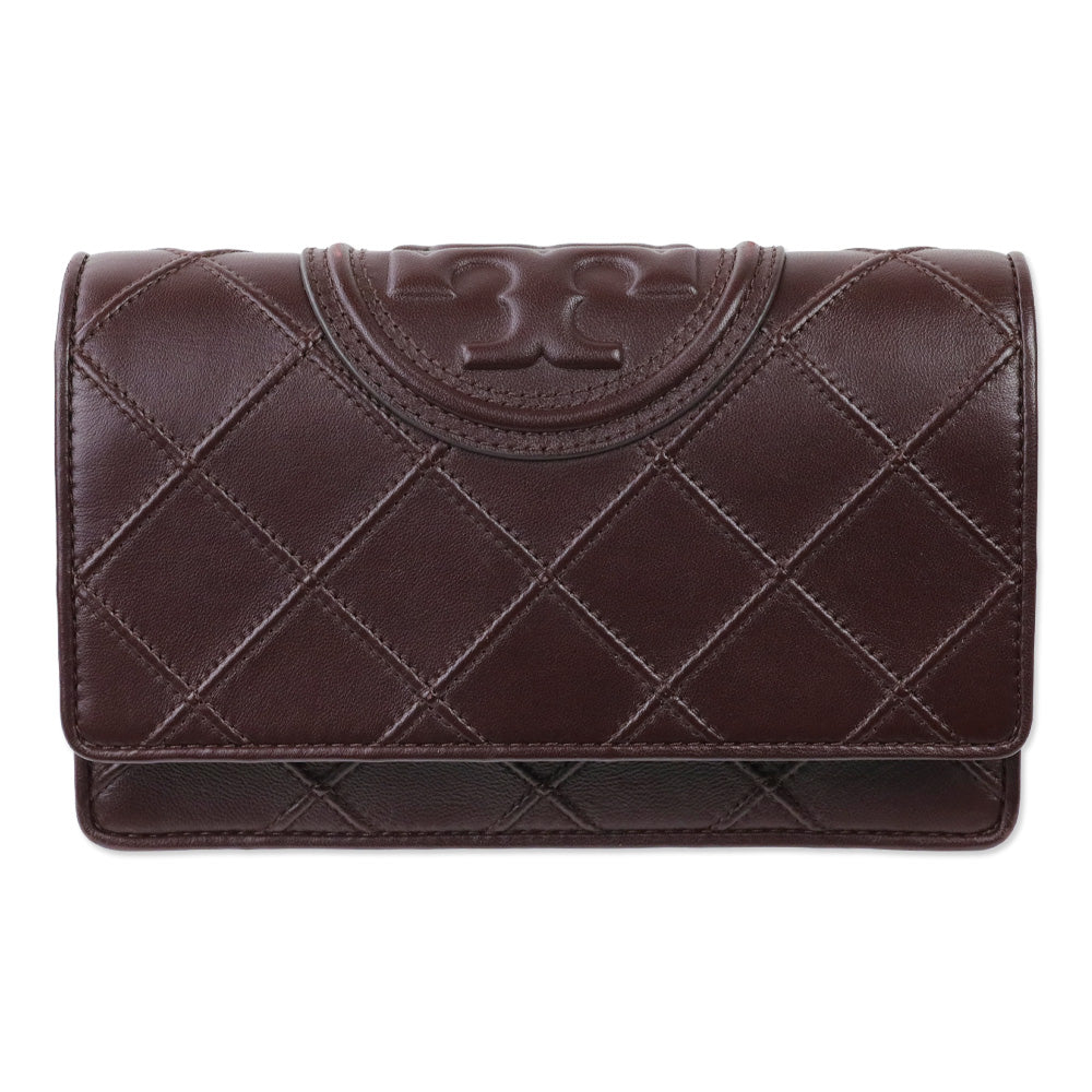 Tory Burch Fleming Burgundy Soft Leather Crossbody