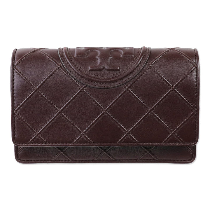 Tory Burch Fleming Burgundy Soft Leather Crossbody