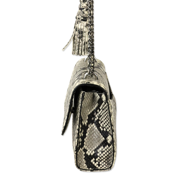 Tory Burch Fleming Python Embossed Convertible Shoulder Bag