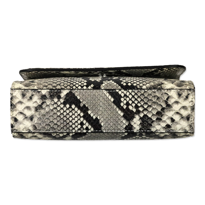Tory Burch Fleming Python Embossed Convertible Shoulder Bag