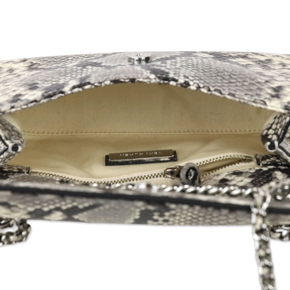 Tory Burch Fleming Python Embossed Convertible Shoulder Bag