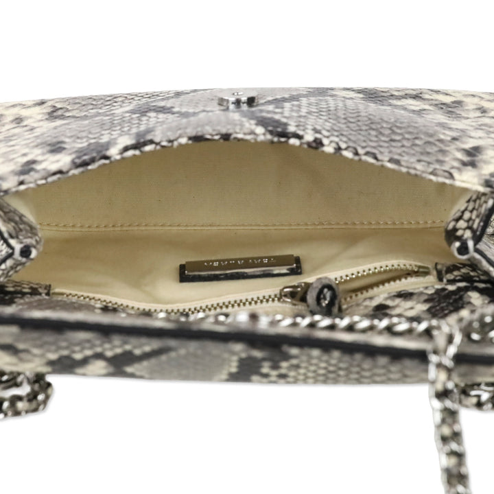 Tory Burch Fleming Python Embossed Convertible Shoulder Bag