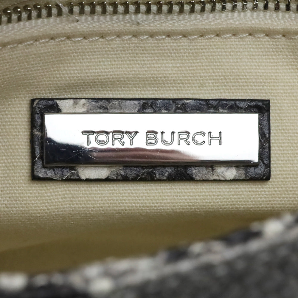 Tory Burch Fleming Python Embossed Convertible Shoulder Bag