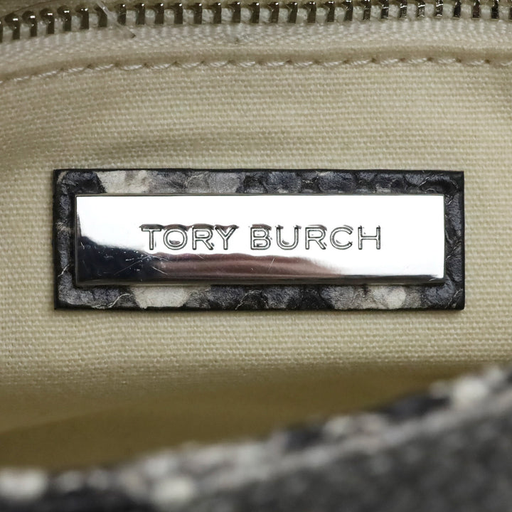 Tory Burch Fleming Python Embossed Convertible Shoulder Bag