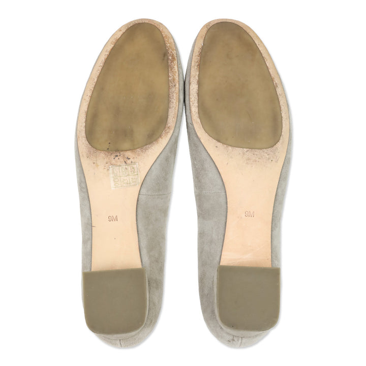 Tory Burch French Gray Suede Gigi Pump