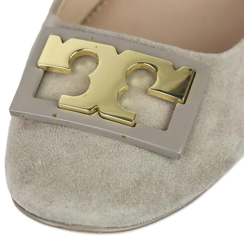 Tory Burch French Gray Suede Gigi Pump