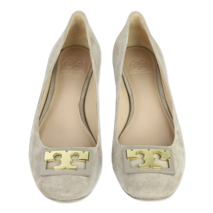 Tory Burch French Gray Suede Gigi Pump